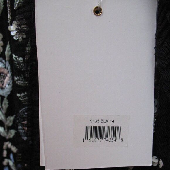 Mac Duggal 9135 Womens Black Sleeveless High Neck Embroidered Mini Dress - Picture 14 of 14